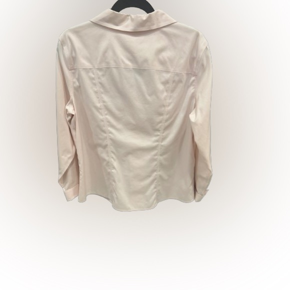 Chico's Blouse Women's Size 2 (12/L) Button Up 3/4 Sleeve No Iron Light Pink - Picture 2 of 4